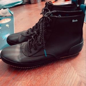 KEDS womens rainboots 8.5 * LIKE NEW   BLACK